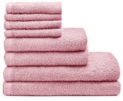Catherine Lansfield Rózsaszín gyorsan száradó-frottír pamut törölköző és fürdőlepedő készlet 8 db-os Quick Dry - Catherine Lansfield