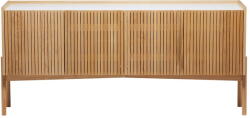 Woodman Natúr színű alacsony komód tölgyfa dekorral 177x42 cm Bottrup - Woodman