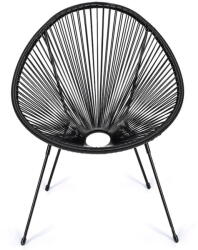Bonami Fekete fém-műanyag kerti fotel Avocado Comfort - Bonami Selection