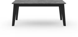 TemaHome Fekete bővíthető étkezőasztal beton dekoros asztallappal 100x180 cm Shadow - TemaHome