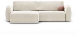 Cosmopolitan Design Krémszínű bársony kinyitható-tárolóhelyes sarokkanapé Tonale - Cosmopolitan Design