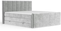 Maison de Reve Világosszürke ágyneműtartós boxspring ágy 180x200 cm Ava - Maison de Rêve