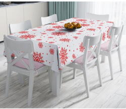 Minimalist Cushion Covers Red Snowflakes karácsonyi pamutkeverék asztalterítő, 140 x 180 cm - Minimalist Cushion Covers