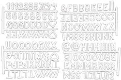 Homéa Fehér betűk rendszerezőkre 11.5x20x3 cm - Homéa