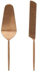 Kave Home Rozsdamentes acél torta tálaló készlet 2 db-os Kelda - Kave Home