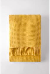 Euromant Waffel sárga pléd, 140 x 180 cm