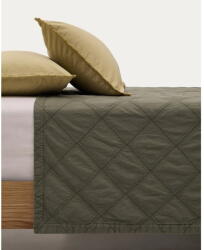 Kave Home Zöld pamut steppelt ágytakaró 240x260 cm Serla - Kave Home