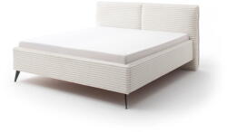 meise.möbel Bézs kárpitozott ágyneműtartós franciaágy ágyráccsal 160x200 cm Matera - Meise Möbel