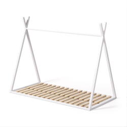 Kave Home Fehér bükkfa házikó alakú gyerekágy ágyráccsal 90x190 cm Maralis - Kave Home