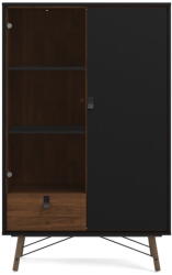 Tvilum Ry fekete vitrin - Tvilum