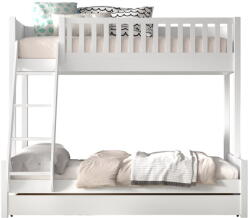 VIPACK Fehér emeletes borovi fenyő gyerekágy tárolóhellyel 140x200-90x200 cm SCOTT - Vipack