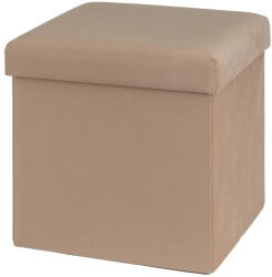 Casa Selección Világosbarna bársony puff Estela - Casa Selección - bonami - 11 382 Ft