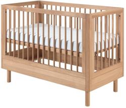 Vipack Natúr színű tölgyfa babaágy állítható magassággal 60x120 cm Forrest - Vipack