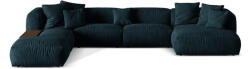 Micadoni Sötétkék bársony moduláris sarokkanapé (bal oldali-U alakú) Martina - Micadoni