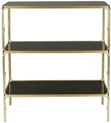 White Label Fekete-aranyszínű fém könyvespolc 80x89x35 cm Liah - White Label