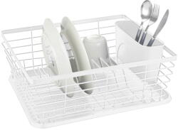 WENKO Fehér fém edényszárító 36x30 cm Drip - Wenko