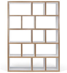 TemaHome Fehér-natúr színű könyvespolc 150x198 cm Berlin - TemaHome