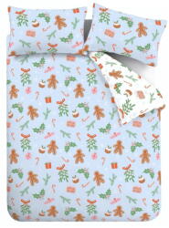 Catherine Lansfield Kék kétszemélyes-hosszabbított mikroszálas ágyneműhuzat 230x220 cm Gingerbread - Catherine Lansfield