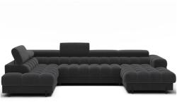 Eltap Sötétszürke buklé kinyitható sarokkanapé (bal oldali-U alakú) Feraria - ELTAP