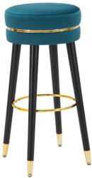 Mauro Ferretti Türkiz kárpitozott bárszék (ülésmagasság 74 cm) Paris - Mauro Ferretti