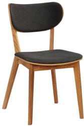Rowico Home Cato barna tölgyfa étkezőszék sötétszürke ülőlappal - Rowico