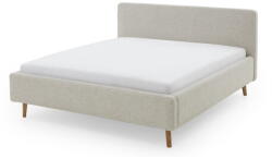 meise.möbel Bézs kárpitozott franciaágy ágyrács nélkül 180x200 cm Mattis - Meise Möbel
