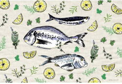 IHR Műanyag tányéralátét 43x29 cm Fischliebe - IHR