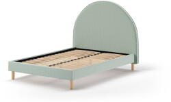 VIPACK Zöld kárpitozott egyszemélyes ágy ágyráccsal 140x200 cm MOON - Vipack