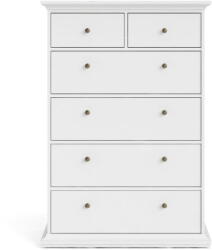 Tvilum Fehér magas komód 96x140 cm Paris - Tvilum