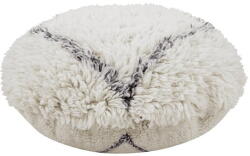 Lorena Canals Fehér gyapjú puff Berber Soul - Lorena Canals
