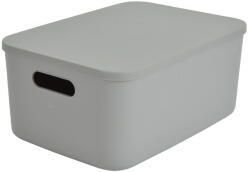 Homéa Szürke fedeles műanyag tárolódoboz 35, 5x25, 5x16 cm - Homéa