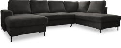 Miuform Sötétszürke kordbársony kinyitható sarokkanapé (jobb oldali) Lofty Lilly - Miuform - bonami - 701 240 Ft