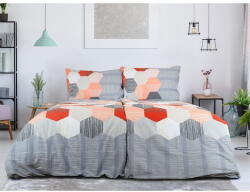 B. E. S Szürke egyszemélyes krepp ágyneműhuzat 140x200 cm Honey Comb - B. E. S