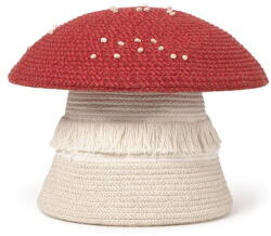 Lorena Canals Piros-krémszínű textil játéktároló kosár ø 38x33 cm Big Mushroom - Lorena Canals