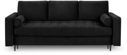 Milo Casa Santo fekete kinyitható bársonykanapé - Milo Casa