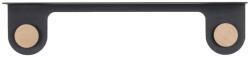 Gazzda Hook fekete fali polc 2 akasztóval, hossz 60 cm - Gazzda