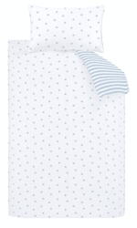 Bianca Fehér-kék kétszemélyes pamut gyerek ágyneműhuzat 200x200 cm Mini Star & Stripes - Bianca