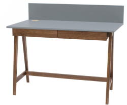 Ragaba Luka szürke íróasztal kőrisfa lábakkal, hossz 110 cm - Ragaba