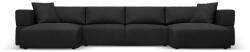 Milo Casa Fekete sarokkanapé ("U" alakú) Esther - Milo Casa