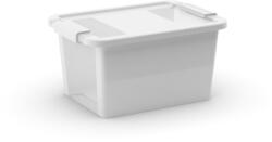 KIS Fehér fedeles műanyag tárolódoboz 36, 5x26x19 cm Bi-Box S - KIS
