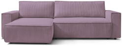 Bobochic Paris Rózsaszín kordbársony kinyitható sarokkanapé (variálható) Nihad - Bobochic Paris