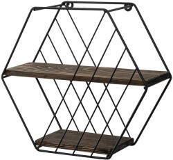 Kalune Design Barna többszintes lucfenyő fali polc 44 cm Liliales - Kalune Design