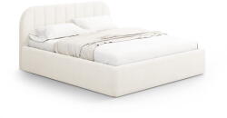 Windsor & Co Elefántcsont színű kárpitozott ágyneműtartós franciaágy ágyráccsal 160x200 cm Juno - Windsor & Co Sofas