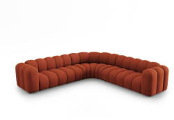 Micadoni Téglavörös zsenília moduláris sarokkanapé Lupine - Micadoni