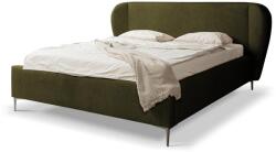 Makamii Sötétzöld kárpitozott franciaágy ágyráccsal 160x200 cm Makana - Makamii