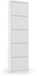 Kave Home Fehér fém billenő ajtós cipőtartó 50x169x15 cm Ode - Kave Home
