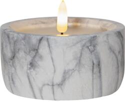 Star Trading Flamme Marble szürke-fehér LED beton gyertya, magasság 7, 5 cm - Star Trading