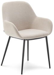 Kave Home Krémszínű kárpitozott étkezőfotel Konna - Kave Home - bonami - 52 556 Ft