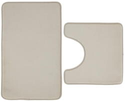 Catherine Lansfield Bézs memóriahab fürdőszobai kilépő szett WC-hez, 2 db-os 50x80 cm Anti-Bacterial - Catherine Lansfield