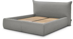 Bobochic Szürke kárpitozott ágyneműtartós franciaágy ágyráccsal 180x200 cm Jade - Bobochic Paris